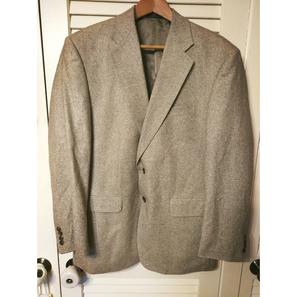 Men's RBM Collection Khaki Tan 100% Silk Size 40R Sports Jacket